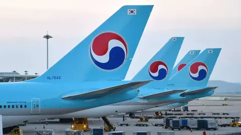 Aviones de Korean Air en una imagen de su web.