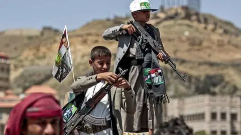 Niños soldados en Yemen. (Fuente externa)