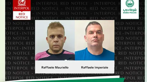 Los dos italianos detenidos en Dubai. (WAM)