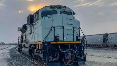 Una locomotora de Etihad Rail. (Twitter)