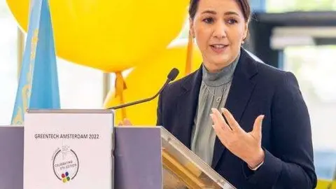 La ministra emiratí de Cambio Climático, Mariam Al Mheiri. (Twitter)