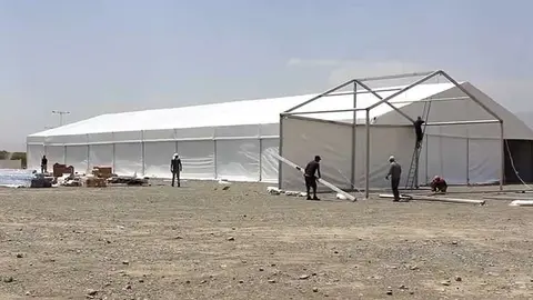 El hospital de campaña en la provincia de Khost en Afganistán.