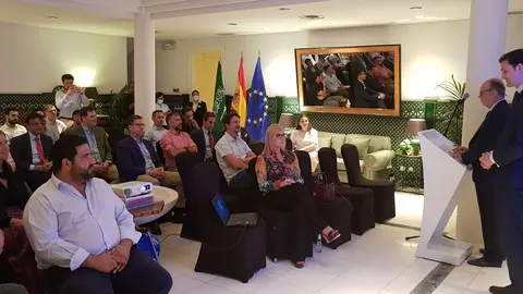 Un momento de la presentación en la Embajada España en Arabia Saudita. (Twitter)
