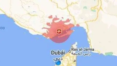 Epicentro del terremoto más fuerte. (Fuente externa)