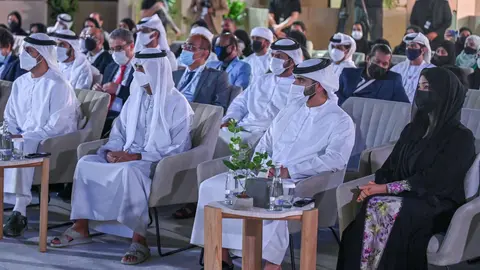 Un encuentro en Dubai en la era del coronavirus. (Twitter)