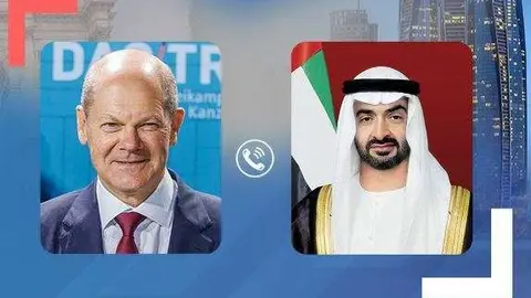 Los presidentes de Alemania y EAU. (WAM)