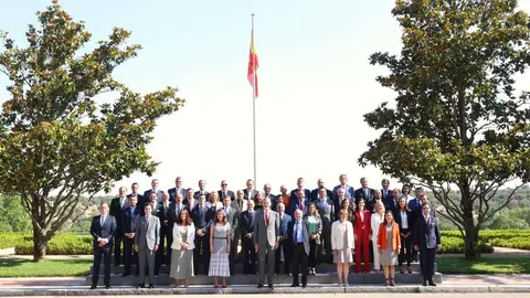 El Rey Felipe VI, con los representantes de las Cámaras de Comercio de España en el Extranjero. (Cedida)