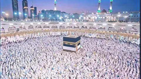 Una imagen de Twitter de La Meca durante el Hajj.