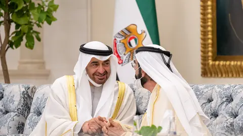 El presidente y el vicepresidente de Emiratos Árabes Unidos. (WAM)