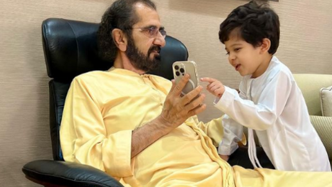 Sheikh Mohammed con su nieto @latifamrm1