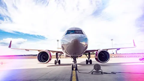 Un avión de Wizz Air Abu Dhabi.