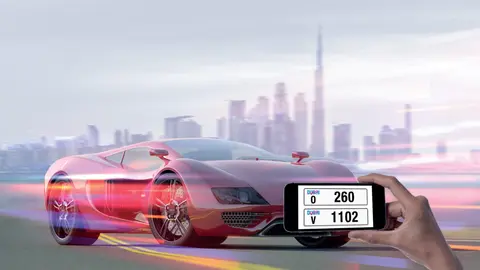 Anuncio de la RTA sobre la subasta de matrículas.