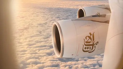 Un avión de Emirates.