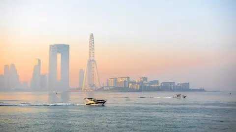 Puesta de sol en Blue Water Island en Dubai. (WAM)