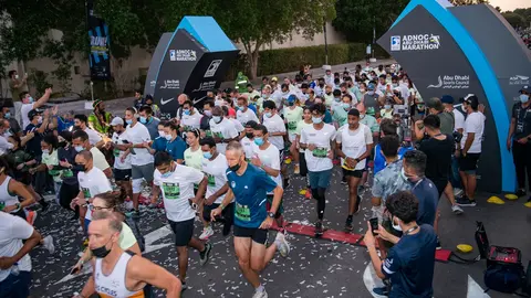 Una imagen de la maratón de Abu Dhabi. (WAM)