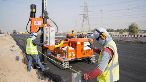 Trabajos en la carretera Dubai -Al Ain. (RTA)