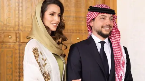 El príncipe heredero de Jordania y su novia. (Fuente externa)
