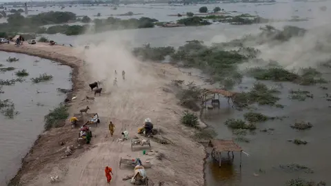 Una imagen de Pakistán tras las lluvias. (WAM)