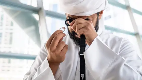 Una imagen del diamante rosa en Dubai. (WAM)