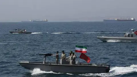 Barcos iraníes en el Golfo Arábigo. (Fuente externa)