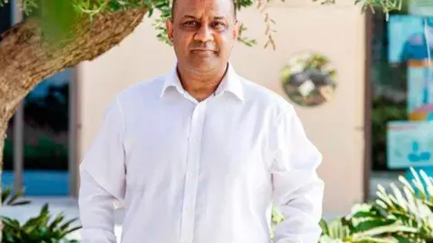 Sanjay Shah en una imagen en La Palmera de Dubai. (Fuente externa)