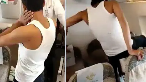 Una captura de pantalla del pasajero indisciplinado. (Redes sociales)