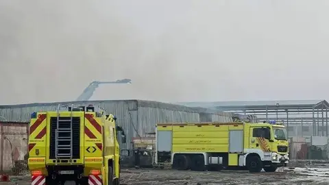 La Policía de Abu Dhabi difundió esta imagen del lugar del incendio.