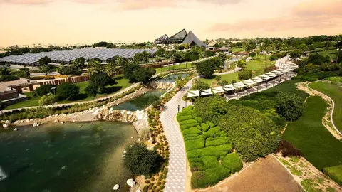 Una imagen aérea del Safari Park en Dubai. (WAM)