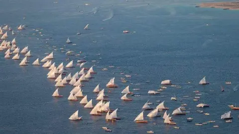 Una imagen de una regata tradicional en Emiratos Árabes. (WAM)