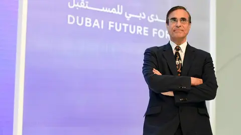 Una imagen de José Cordeiro durante el Dubai Future Forum. (Twitter(