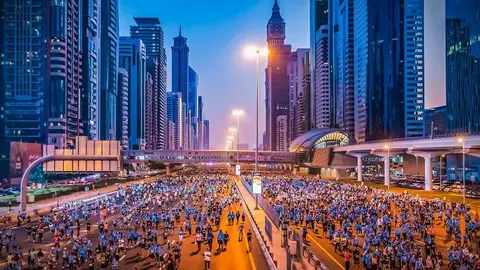 La carrera en Sheikh Zayed Road. (Dubai Media Office)