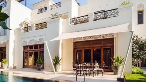 Una vivienda en el barrio de Al Barari en Dubai. (Twitter)