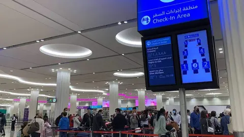 Una imagen de la Terminal 3 del aeropuerto Dubai. (EL CORREO)