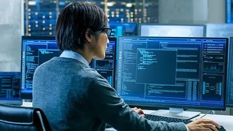 Un informático en su puesto de trabajo. (Web Emirates Group)