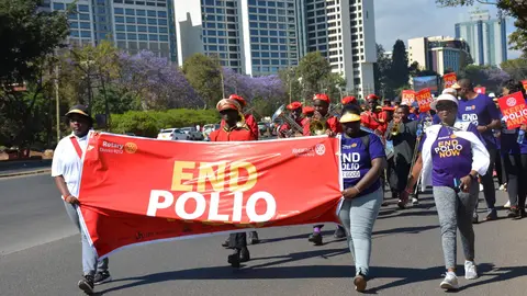 Kenia marcó el Día Mundial contra la Poliomielitis (24 de octubre). (Twitter)
