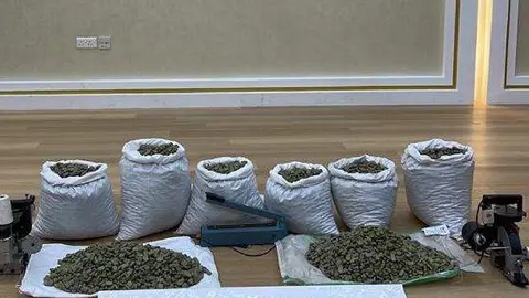 La droga confiscada durante la 'Operación Legumbres'. (Dubai Police)