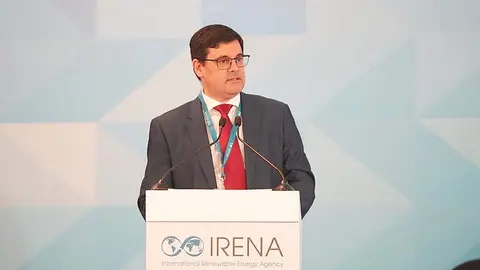 el presidente del 24º Consejo y director nacional de Energía de Uruguay, Fitzgerald Cantero, durante su intervención. (Cedida)