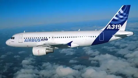El Airbus A319. (Twitter)