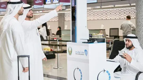 Control de pasaportes en el Aeropuerto de Abu Dhabi. (Fuente externa)