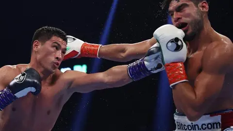 Una imagen del combate. (Twitter)