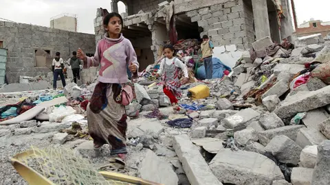 Niños en Yemen. (Twitter)