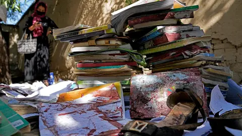 Una imagen de Twitter del lugar donde ocurrió el atentado en Kabul.