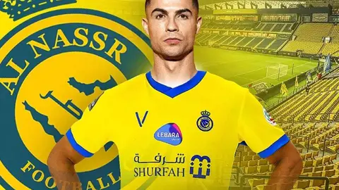 Cristiano Ronaldo con la camisteta del equipo saudí. (Twitter)