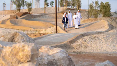 La ruta ciclista de 15 Km inaugurada en Abu Dhabi. (WAM)