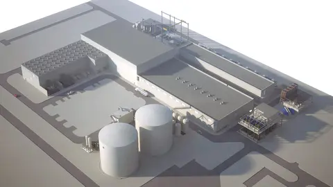 Una maqueta de una desalinizadora en Dubai. (Dewa)