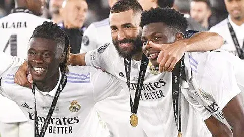 Jugadores del Real Madrid en una imagen en Twitter.