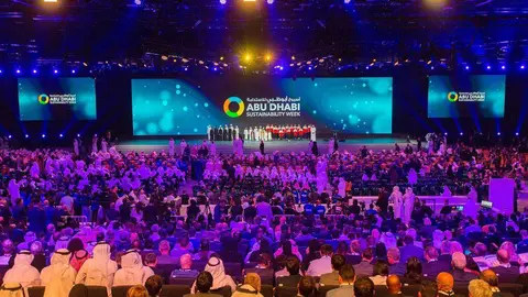 Perspectiva de la celebración de la Semana de la Sostenibilidad en Abu Dhabi. (WAM)