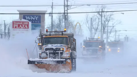 El temporal de nieve ha teñido de blanco gran parte de Estados Unidos. (WAM)
