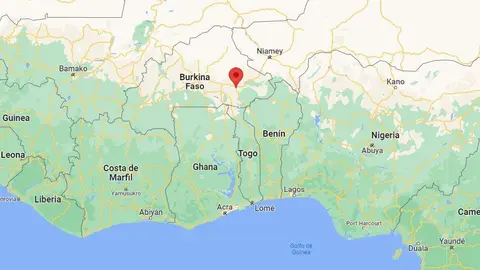 Localización de Fada N'Gourma en Burkina Faso. (Google Maps)