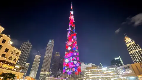 Imagen del Burj Khalifa de Dubai para recibir el año 2023. (EL CORREO)